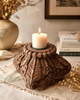 Vintage Base Wooden Candle Holder