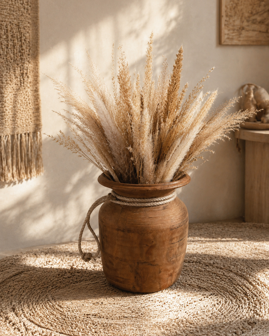 Heritage Wooden Pot Vase
