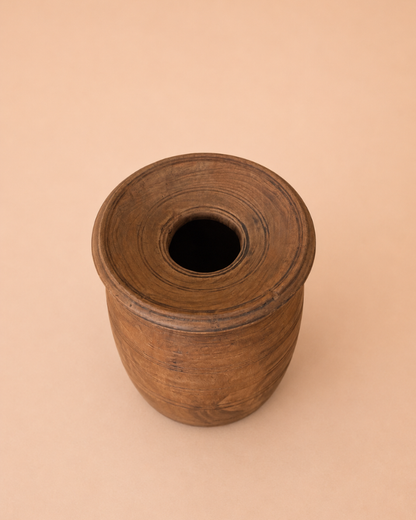 Heritage Wooden Pot Vase