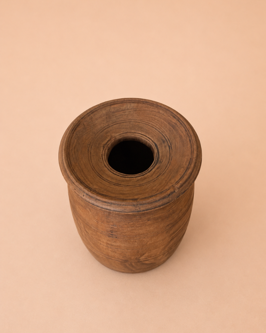 Heritage Wooden Pot Vase