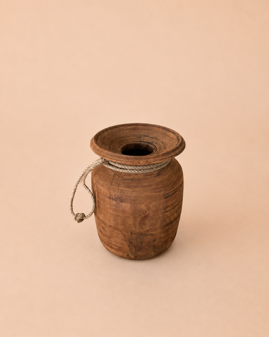 Heritage Wooden Pot Vase