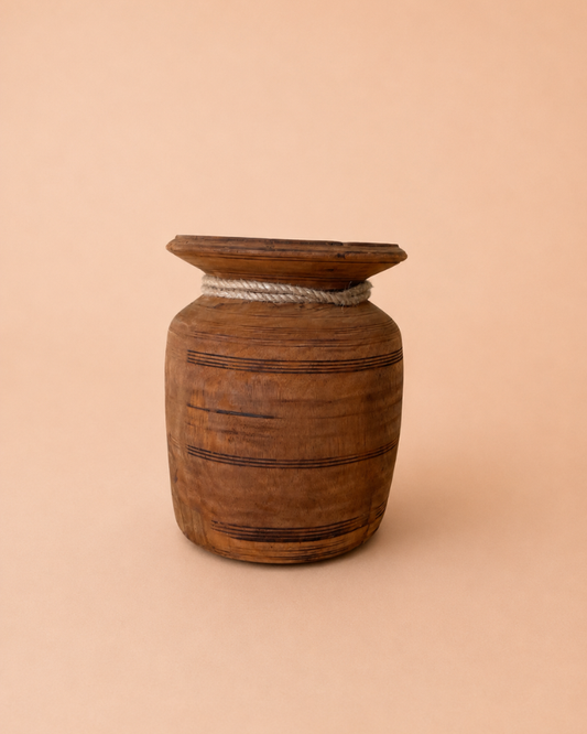 Heritage Wooden Pot Vase