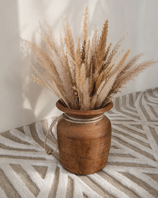 Heritage Wooden Pot Vase