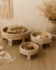 Heritage Mango Wood Chakki Table Set – Set of 3
