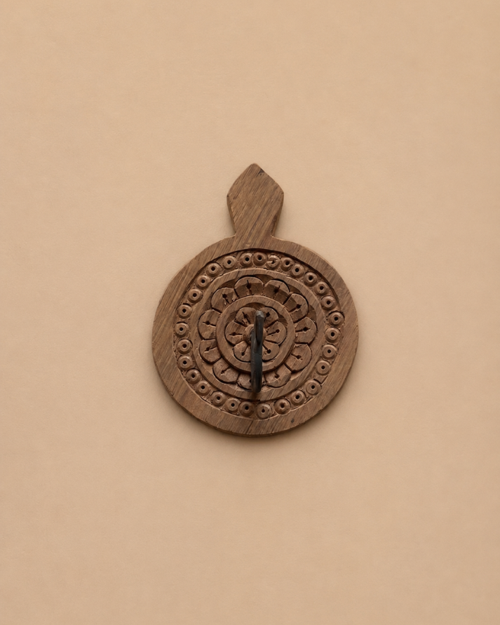 mandala wooden wall hook set of 2