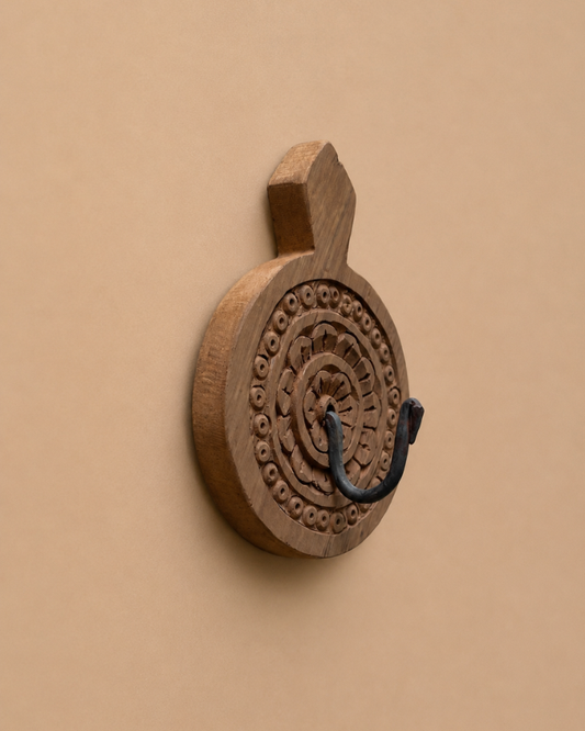 Mandala Wooden Wall Hook Set of 2