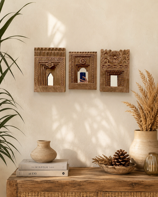 Vintage Temple Mirror Frame (Set of 3)