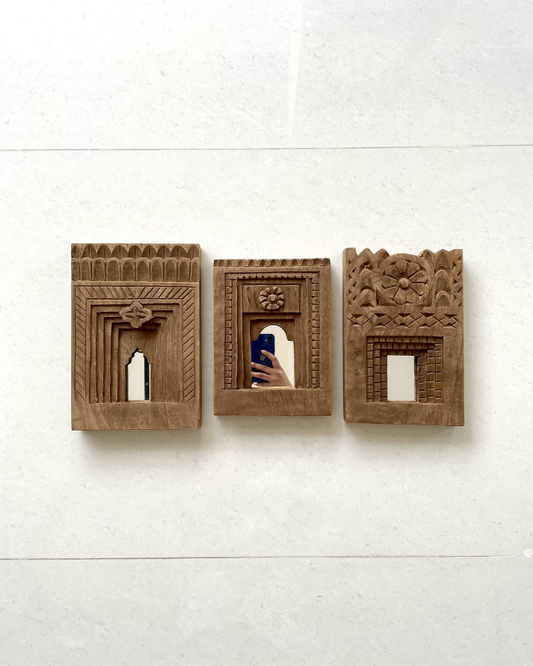Vintage Temple Mirror Frame (Set of 3)