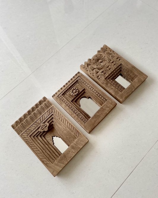 Vintage Temple Mirror Frame (Set of 3)