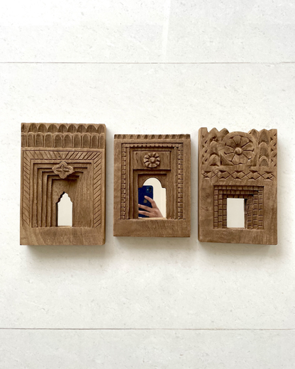 Vintage Temple Mirror Frame (Set of 3)