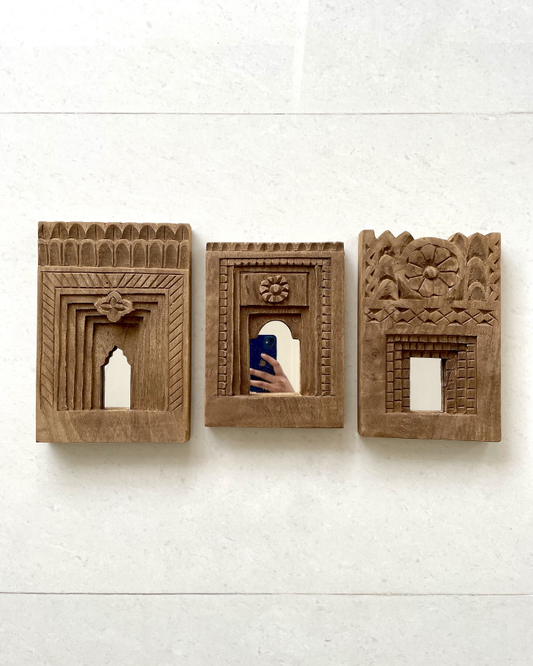 Vintage Temple Mirror Frame (Set of 3)