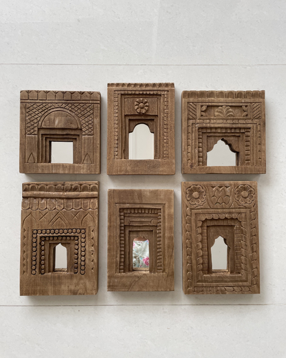 Heritage Wooden Arch Mirror Frame ( Set of 6)