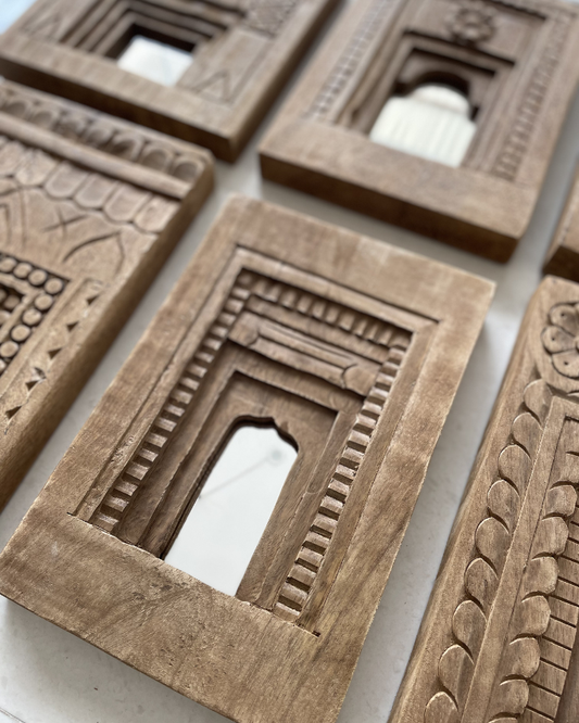 Heritage Wooden Arch Mirror Frame ( Set of 6)