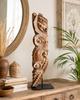 Vintage Hand-Carved Yali Balcony Bracket on Iron Stand