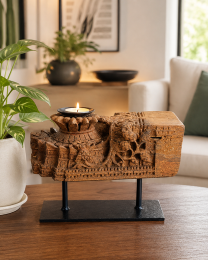 Antique Temple Architectural Candle Holder