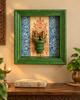 Vintage Hand-Painted Wooden Jharokha Display Shelf