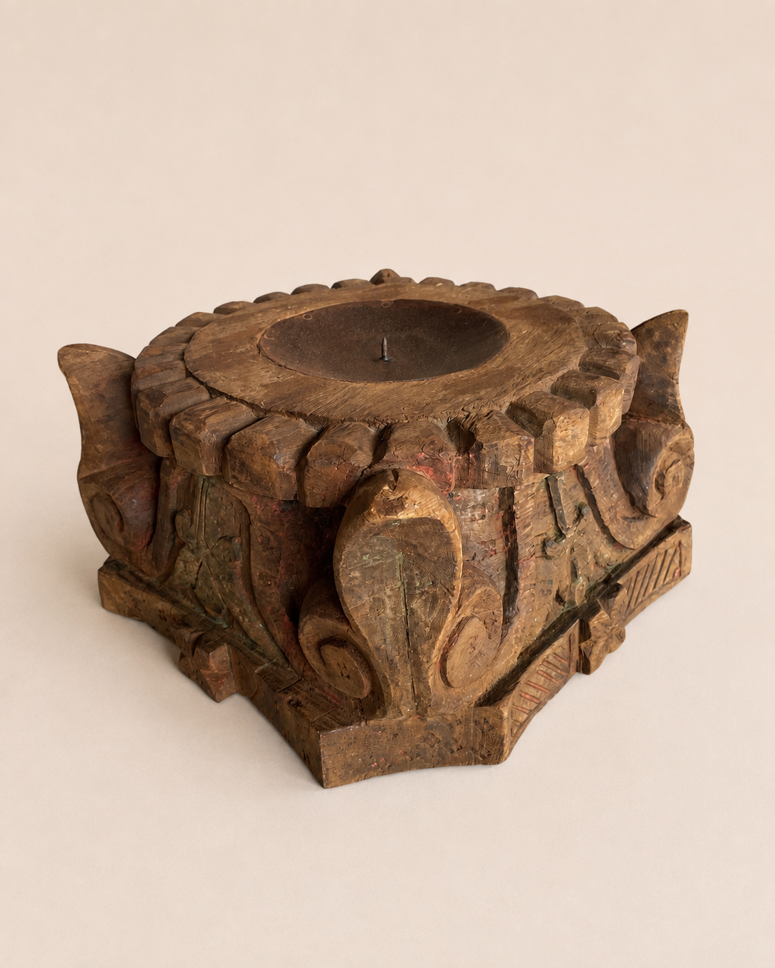 authentic gujarat pillar base candle holder
