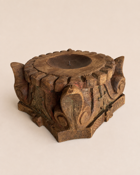 Authentic Gujarat Pillar Base Candle Holder