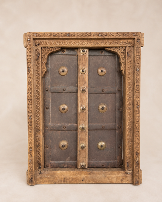 Vintage Shekhawati Window Jharokha – Functional Opening Shutters