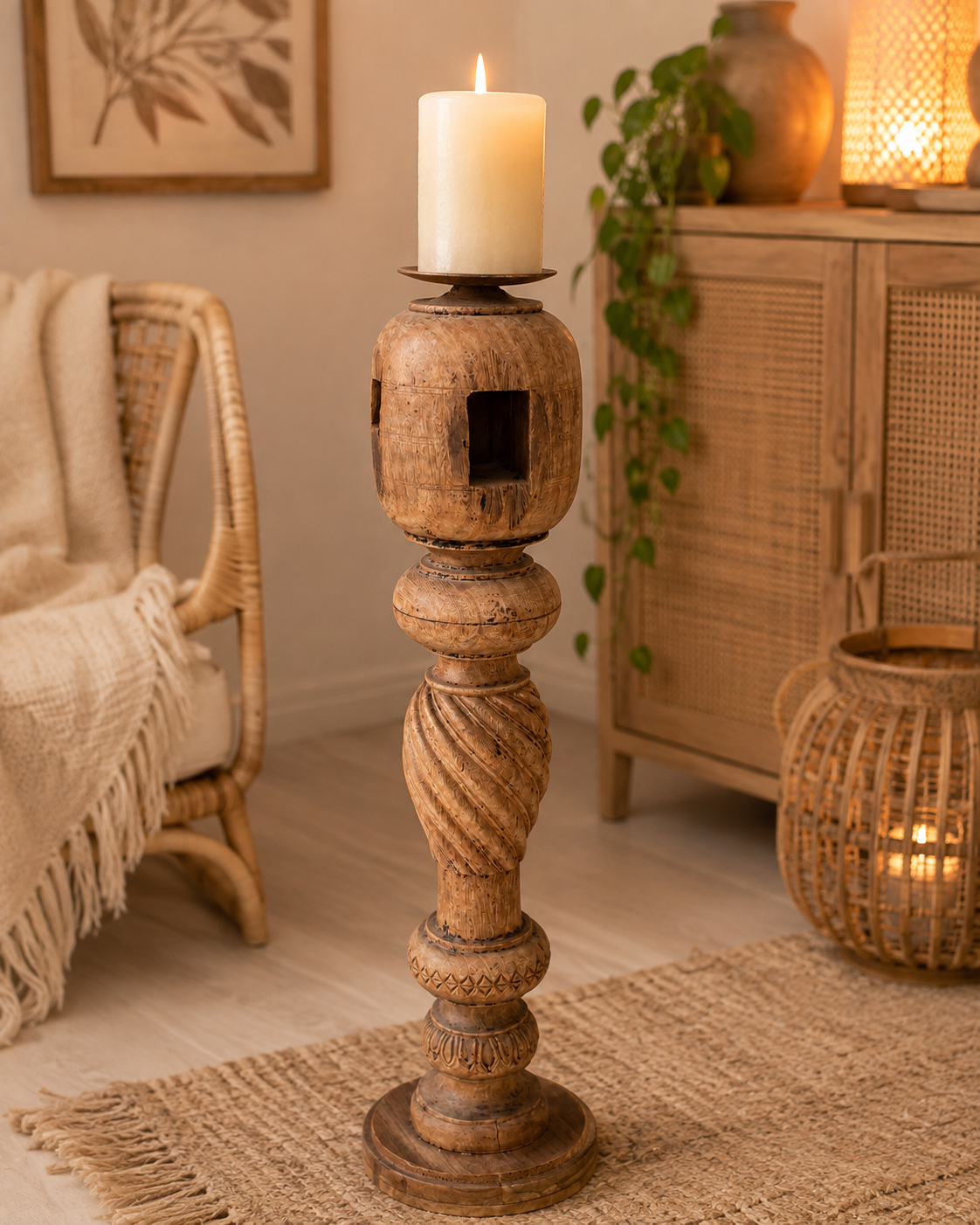 heritage charpai leg stand / plant holder / statue holder / candle stand