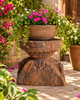 Old Wooden Seeder Candle / Planter / Statue Holder