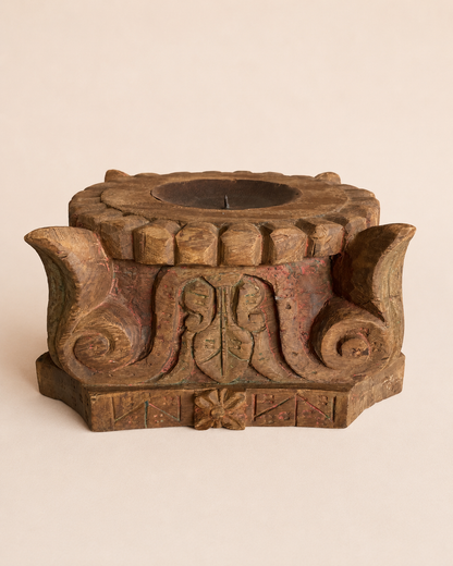 Authentic Gujarat Pillar Base Candle Holder