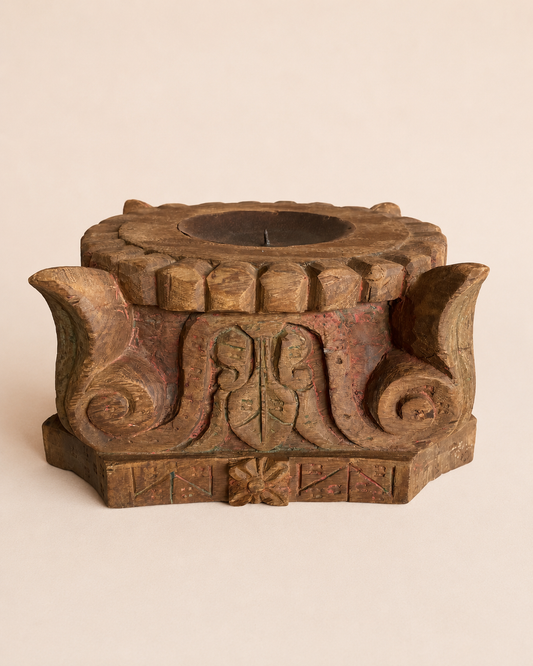 Authentic Gujarat Pillar Base Candle Holder