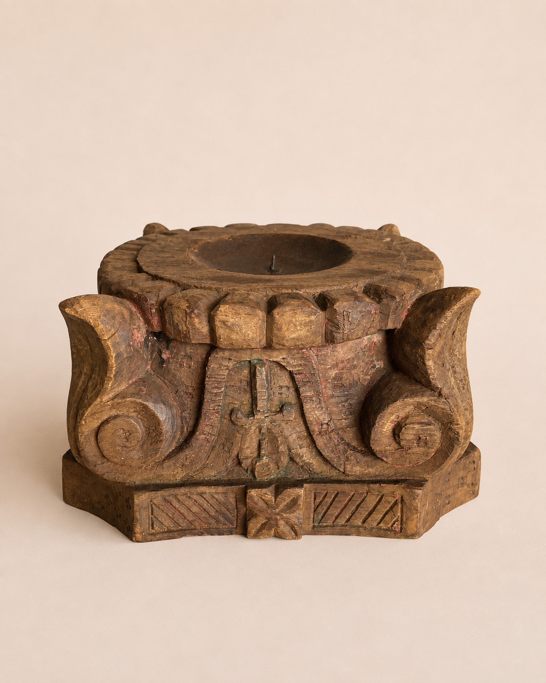 authentic gujarat pillar base candle holder