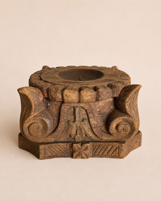 Authentic Gujarat Pillar Base Candle Holder