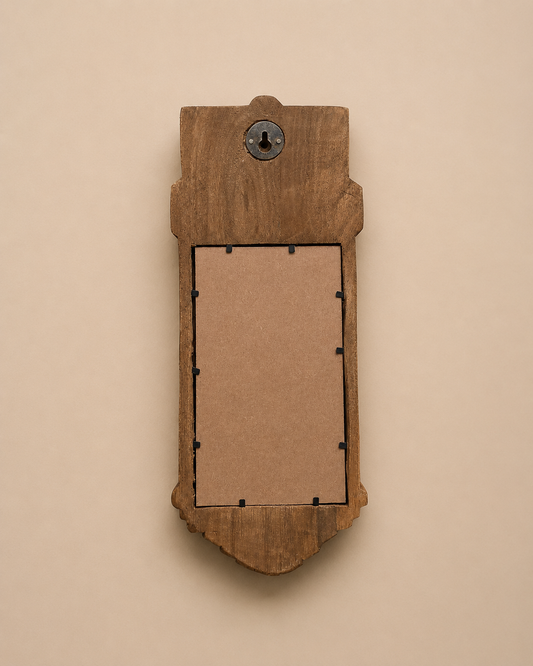 Hand-Carved Teak Wood Heritage Arch Wall Mirror
