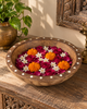 Vintage Hand-Carved Wooden Parat / Tray / Bowl with Bone Inlay