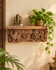 Vintage Hand-Carved Wall Shelf