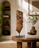 Vintage Wooden Yali Bracket Sculpture on Iron Stand