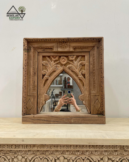 Antique Wooden Arch Mirror Frame