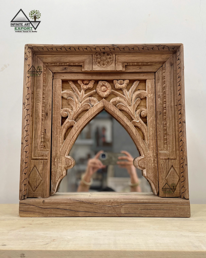 Antique Wooden Arch Mirror Frame