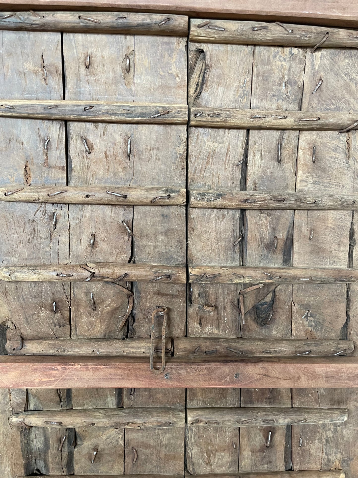 original shekhawati hand-carved marwar teak decorative door panel