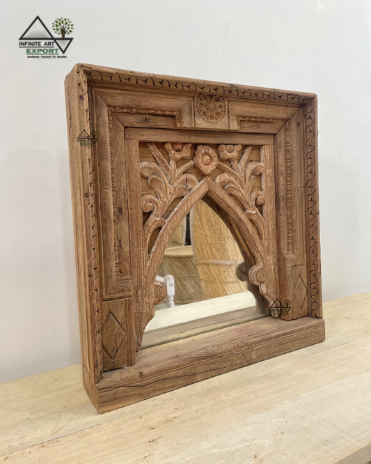 Antique Wooden Arch Mirror Frame