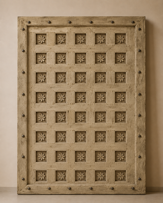 Heritage Floral Teak Wood Ceiling Panel
