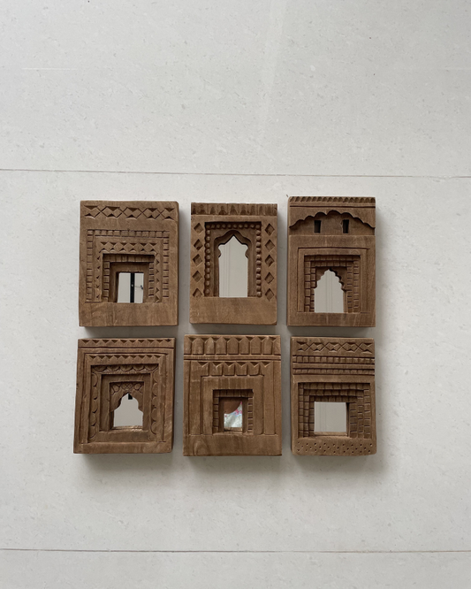 Handcrafted Temple Mirror (Set of 6)