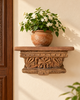 Vintage Hand-Carved Wooden Shelf / Bracket