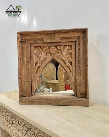 Antique Wooden Arch Mirror Frame