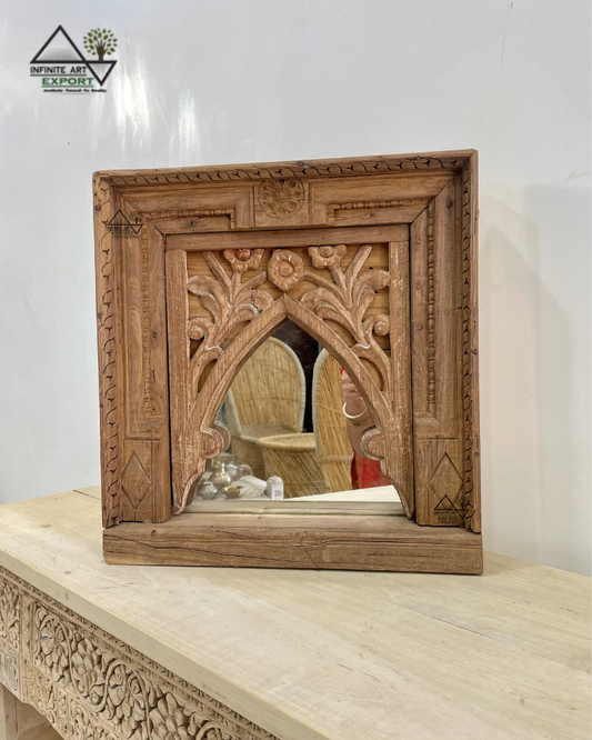 Antique Wooden Arch Mirror Frame
