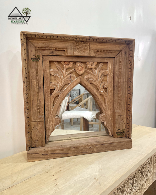 Antique Wooden Arch Mirror Frame
