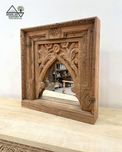 Antique Wooden Arch Mirror Frame