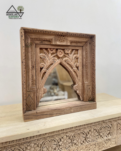 Antique Wooden Arch Mirror Frame