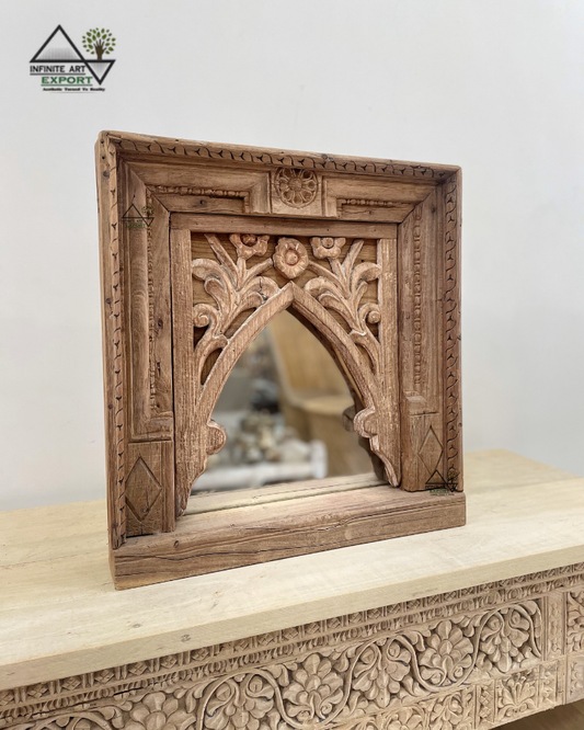 Antique Wooden Arch Mirror Frame