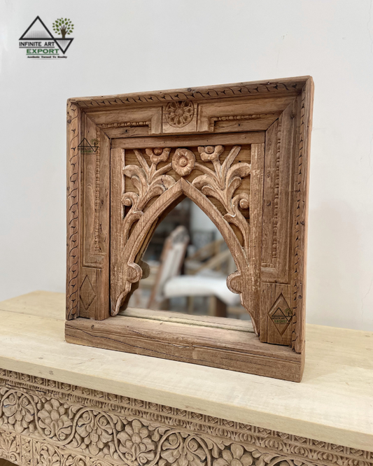 Antique Wooden Arch Mirror Frame