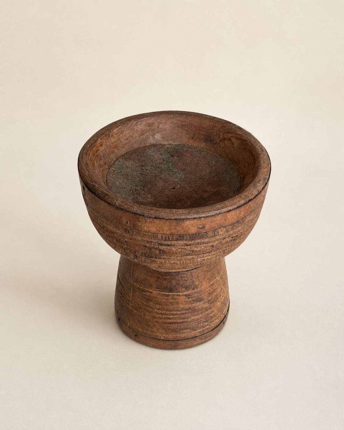 vintage wooden candle holder & planter