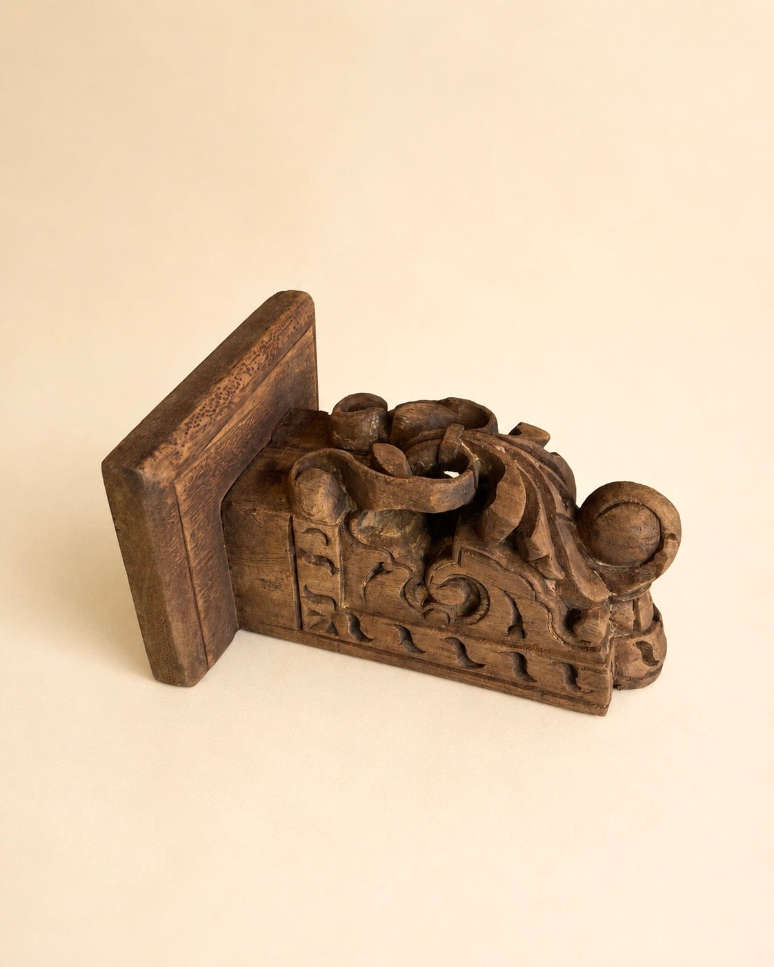 heritage hand-carved display shelf