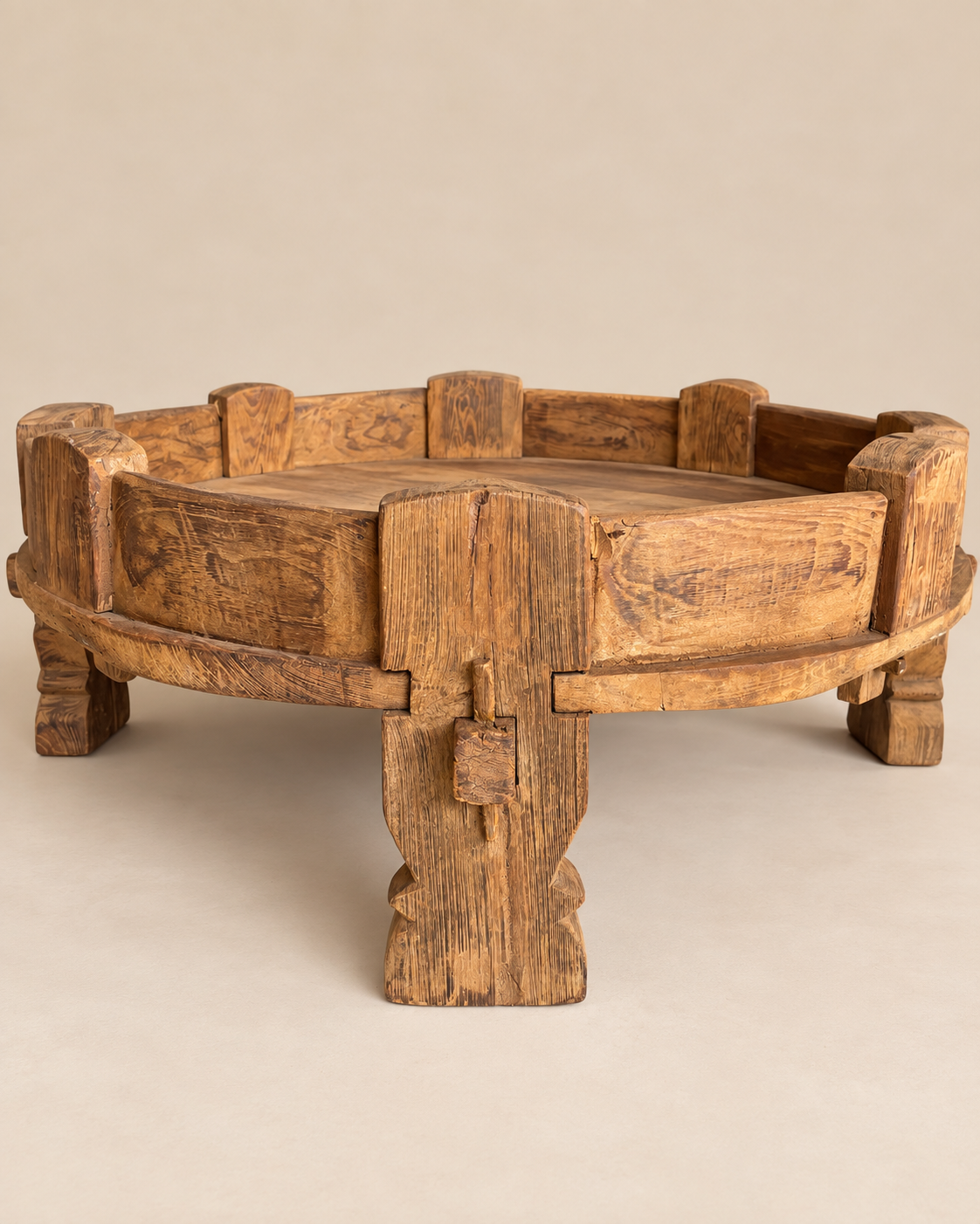 gujarat old wooden decor chakki table / center decor chakki